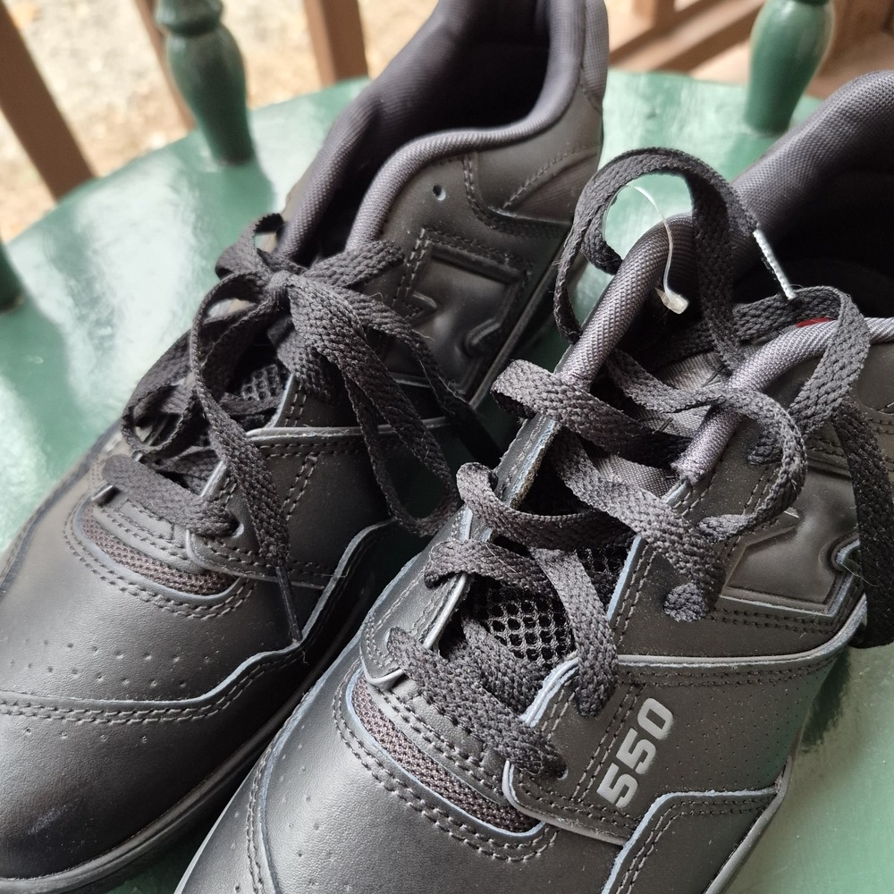 New Balance 550 Shoe Mens 10 Black Work Casual Streetwear Sneaker Minimalist 90s - Picture 5 of 11
